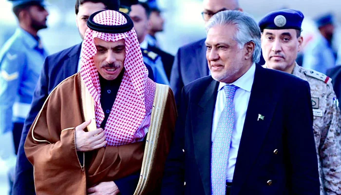 Saudi Arabia Foreign minister and Pakistan's foreign minister Ishaq Dar
