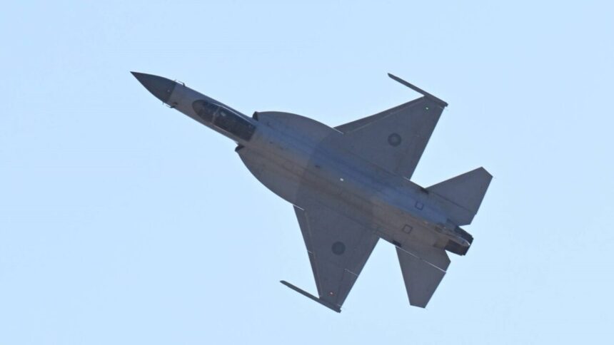 Azerbaijan Air Force JF-17 Block III fighters fly in formation over Baku during the 2025 Victory Day parade, symbolizing the emerging trilateral military alliance between Azerbaijan, Pakistan, and Türkiye.