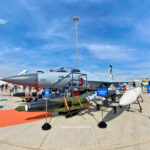 A Pakistan Air Force JF-17 Thunder Block-III fighter jet showcased at Dubai Airshow 2025, highlighting Pakistan’s advanced aerospace capabilities and rising export success.