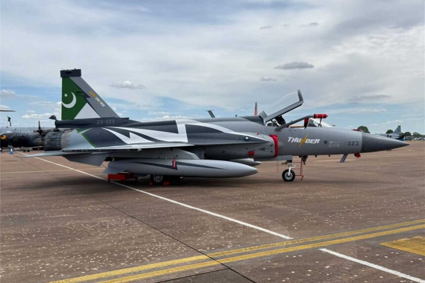 Pakistani JF-17 Block III Fighter Jet makes first European debut at RIAT 2025 Airshow