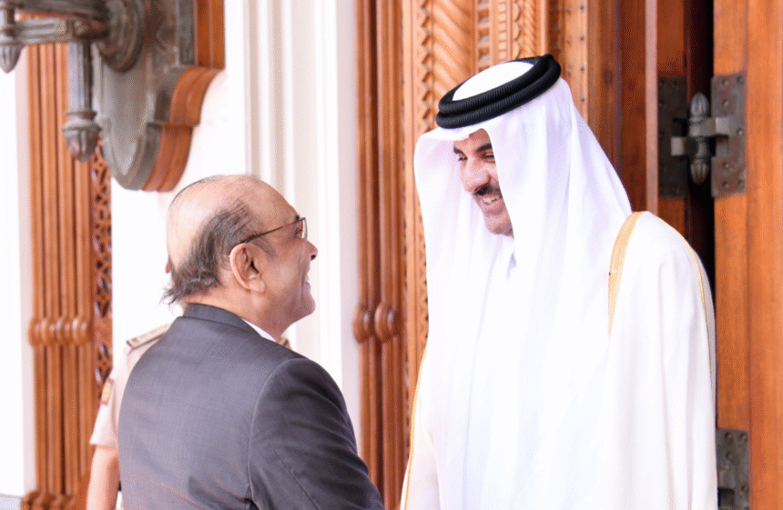 President Asif Ali Zardari meets Qatari Amir Sheikh Tamim bin Hamad Al Thani in Doha to strengthen defence, economic, and cultural cooperation between Pakistan and Qatar.