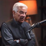 “Pakistan Defense Minister Khawaja Asif addressing the threat of Fitna al-Khawarij and warning Afghan Taliban over cross-border attacks.”