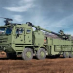 Turkish T-155 TTA Panter wheeled self-propelled howitzer displayed after induction into Turkish Land Forces.